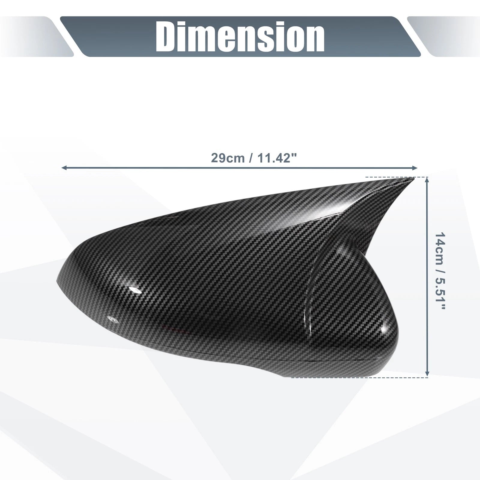 Rearview Mirror Cover Overlay Carbon Fiber Pattern for Volkswagen Golf 6 (2009–2013)