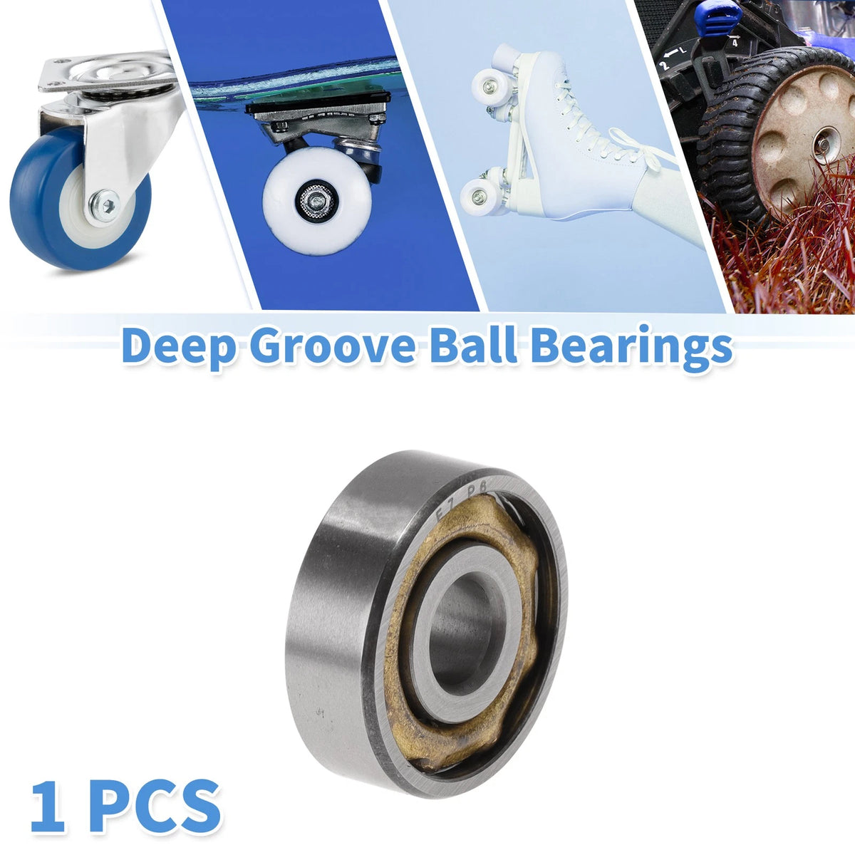 E7 Deep Groove Ball Bearings for Scooter Skateboard Wheel (7x22x7mm)