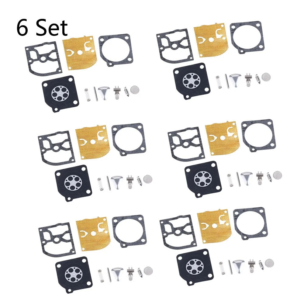 Set of 6 Carburetor Rebuild Kits for Zama RB-45 (C1Q EL1/EL5/EL6/EL7/EL10/M43)