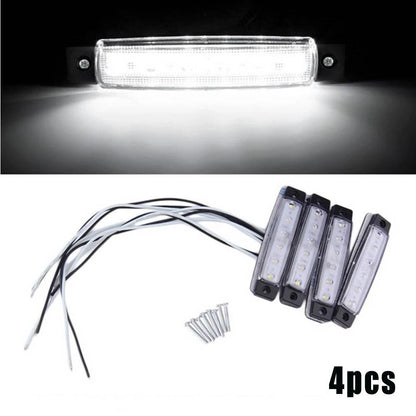 Set of 4 Marine Grade 12V Large Waterproof Cool White LED Courtesy Lights