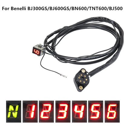 Motorcycle Digital LED Gear Indicator Shift Sensor For Benelli BJ300GS/ BJ600GS