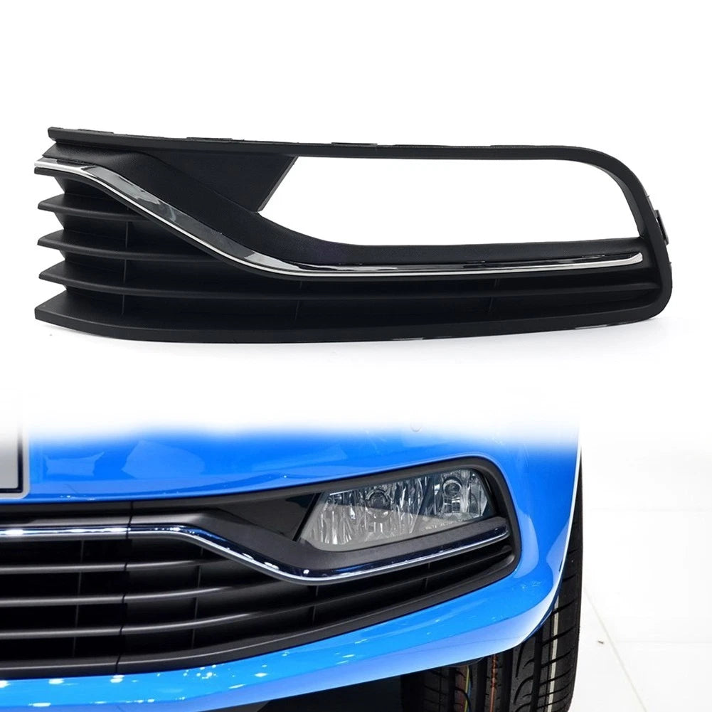Front Bumper Lower With Hole and Chrome Trim for VW Polo V Hatchback (2014–2017)