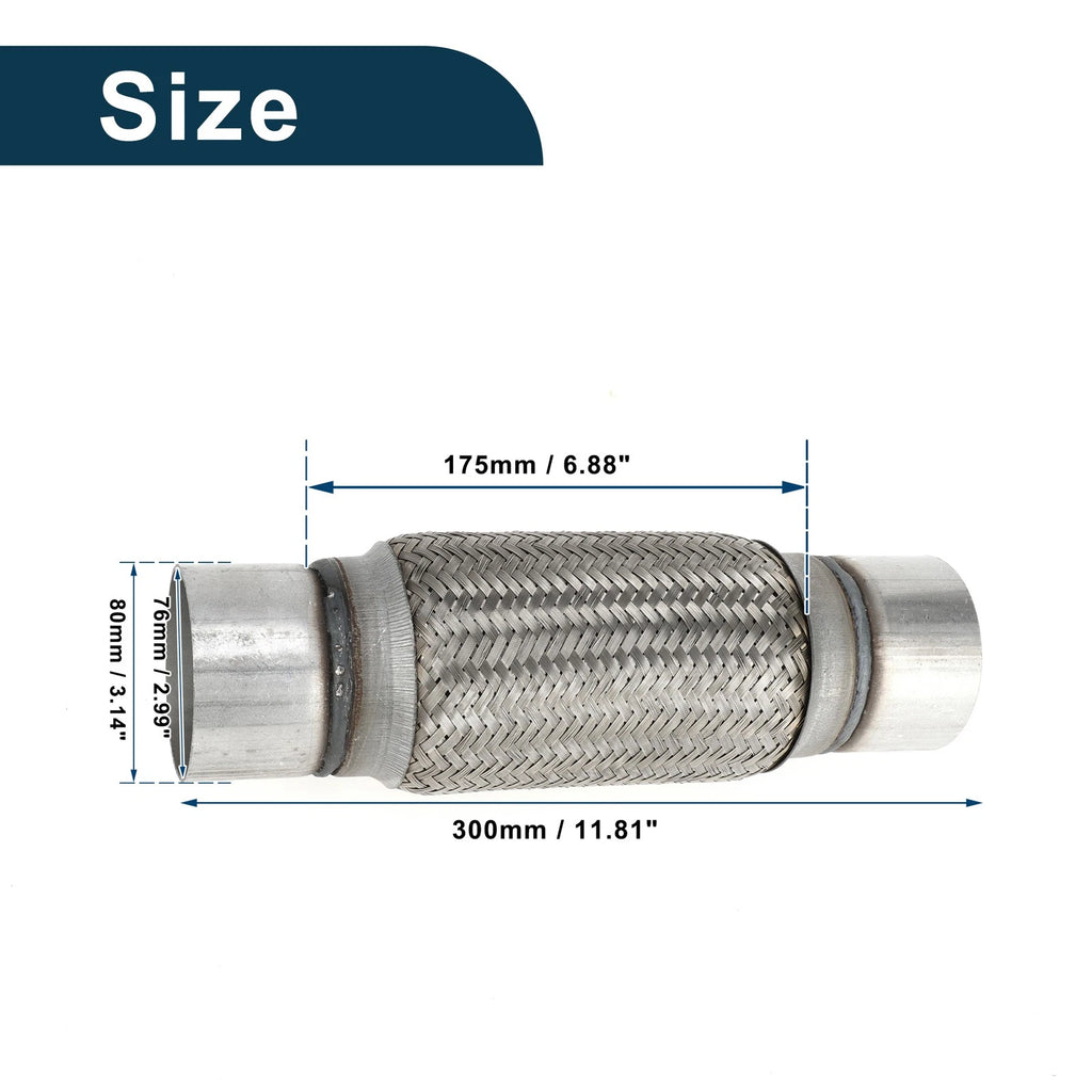 Exhaust Flex Pipe 3.14 Inch OD for