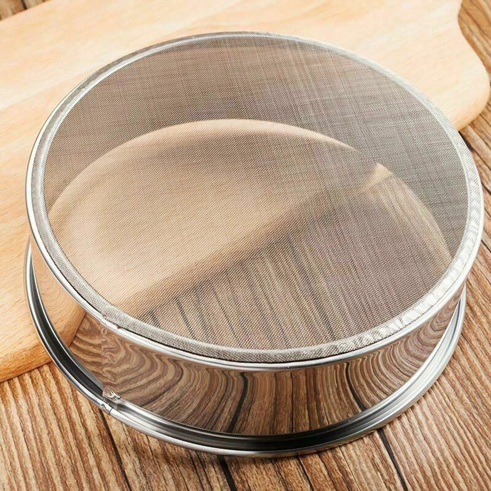 2X Stainless Steel Mesh Sieve Colander Strainer Tool for Kitchen (UK)