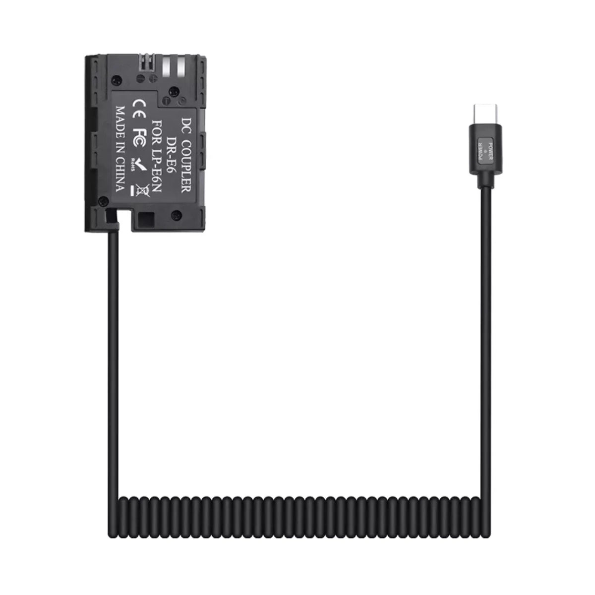 DC Coupler for Canon 80D (LP-E6, USB-C)