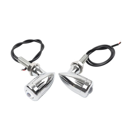 Mini Turn Signal Light Blinker 8mm Chrome for Bobber Cafe Racer
