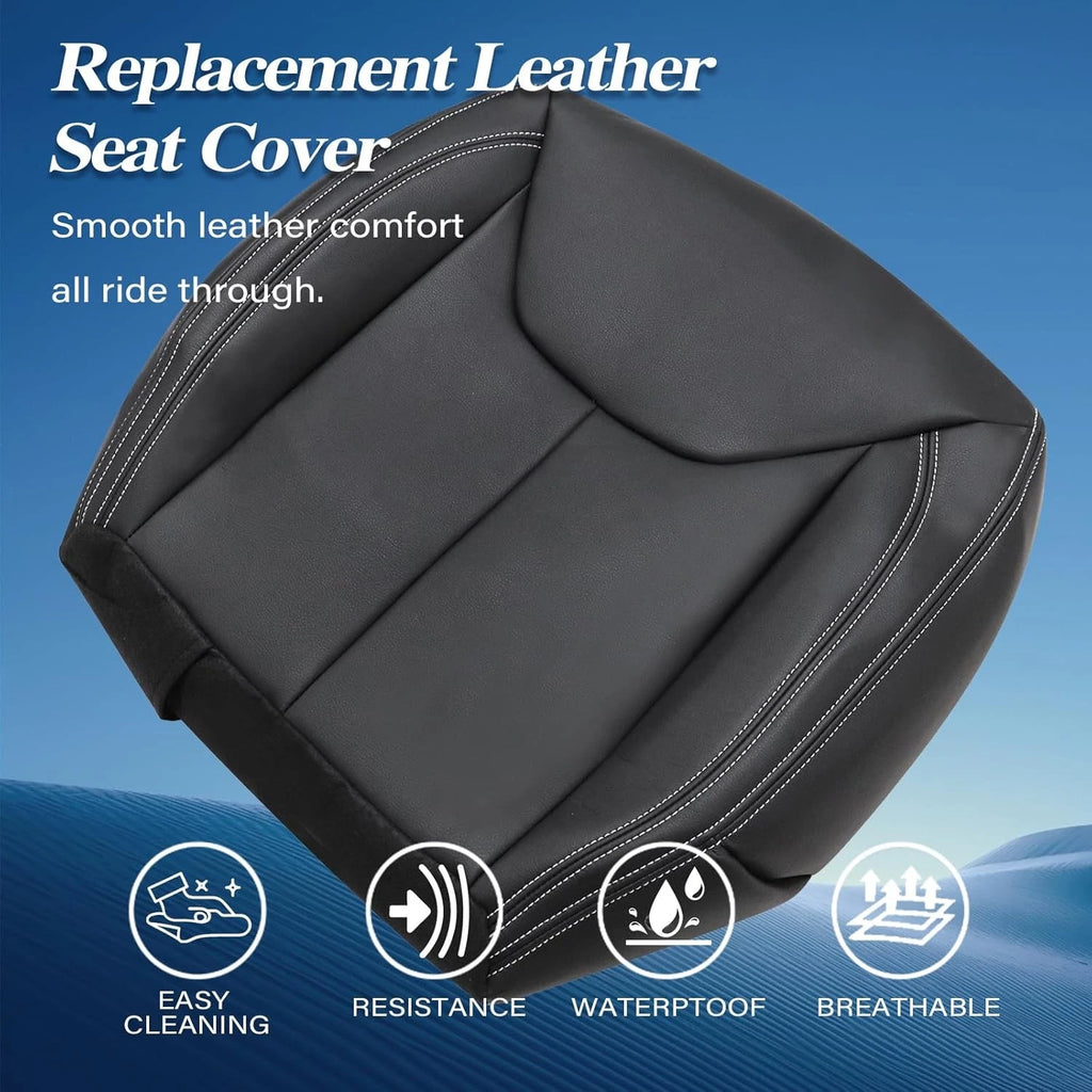 Front Driver Replacement Bottom Leather Seat Cover for Jeep Wrangler (2013–2017)