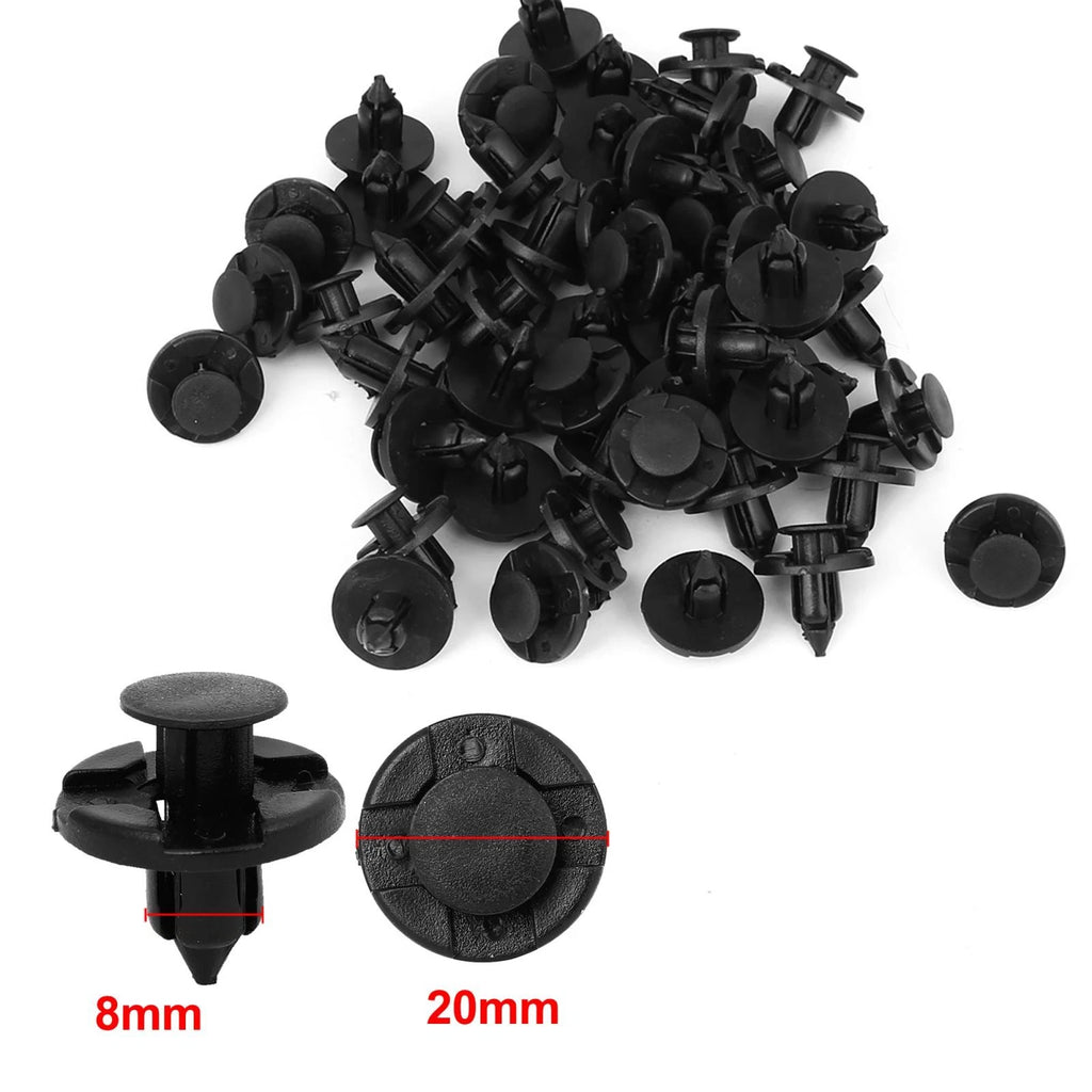 Set of 50 Plastic Rivets Fastener Clips for Car Auto Bumper Fender