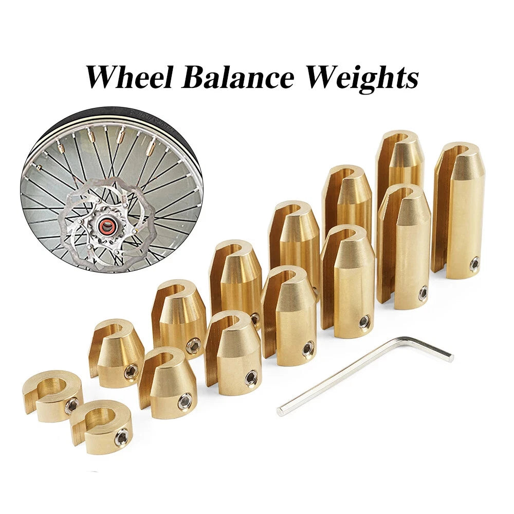 14 Pack Wheel Spoke Balancer Tire Weights for Motorcycles