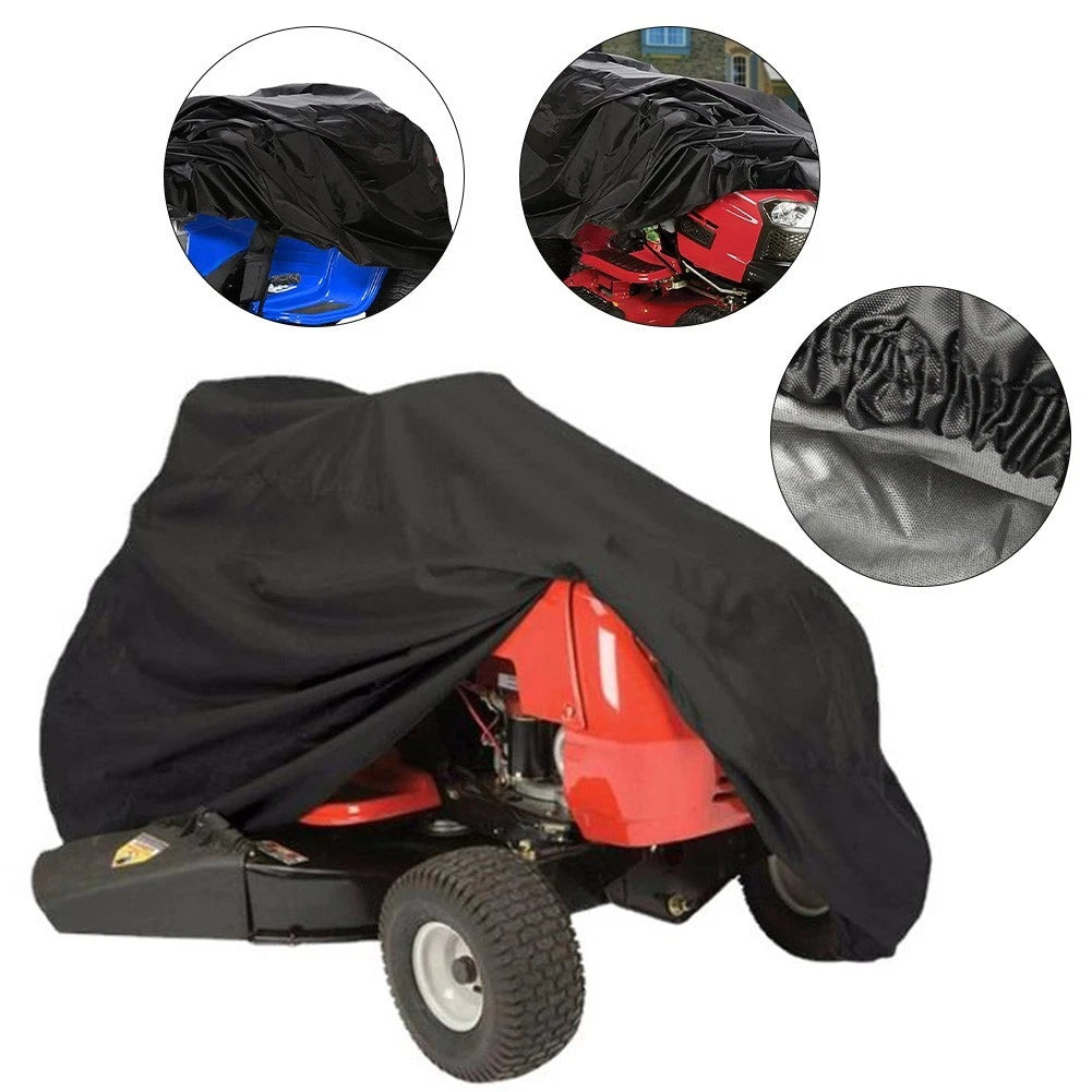 Lawn Mower Cover for Most Lawn Tractors - Elastic Hem, Weather Resistant