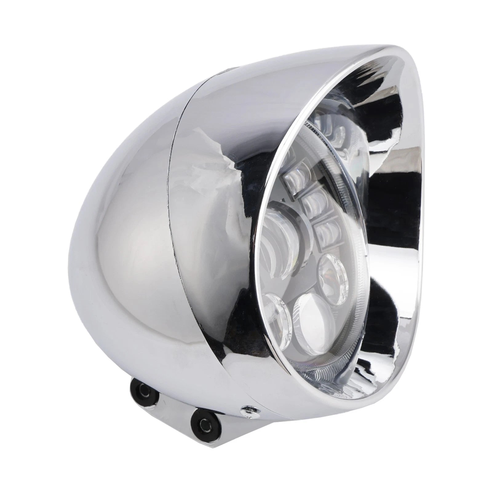 5.75" Chrome Headlight Spotlight for Universal Motorcycle (Fits )