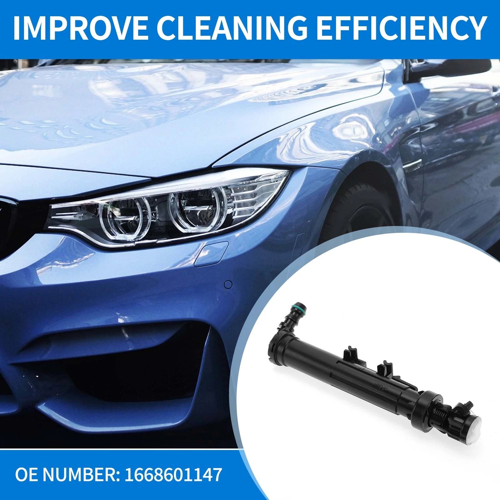 Front Driver Side Headlight Washer Nozzle Replacement for Mercedes-Benz ML350 (2006–2015)