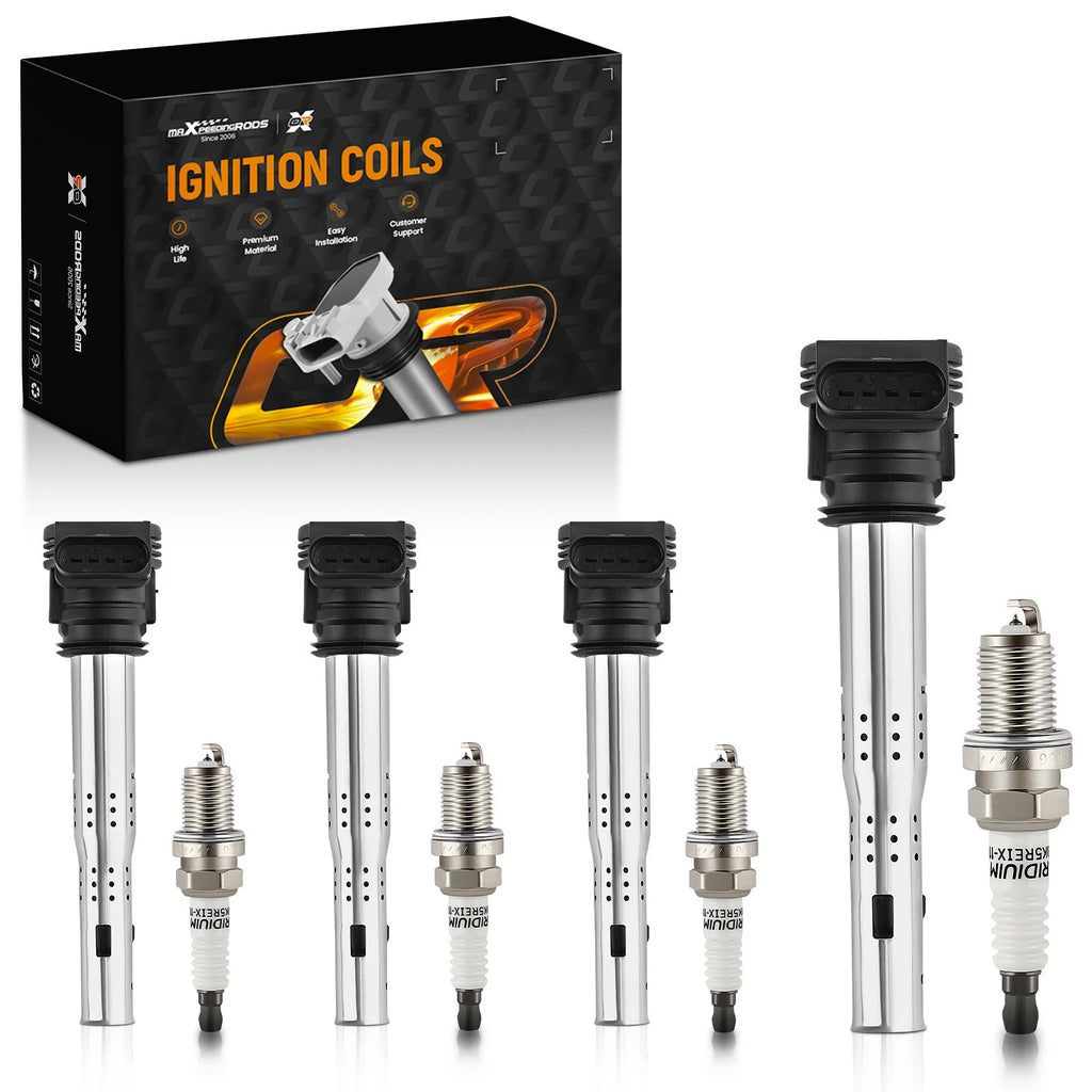 Ignition Coil Spark Plug Kit for Audi A4 allroad Q5 A5 Quattro 2.0L (2009–2016)