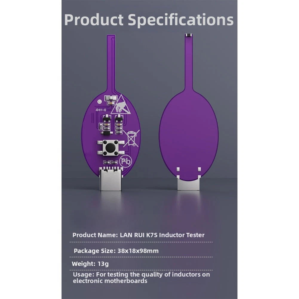 Portable Coil Tester for Accurate Inductor Testing on Motherboards and PCBs