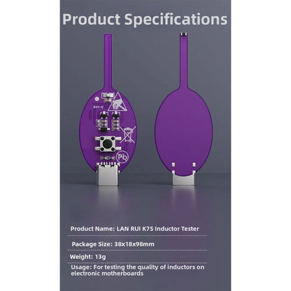 Portable Coil Tester for Accurate Inductor Testing on Motherboards and PCBs