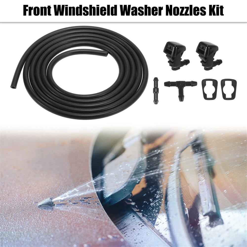 Windshield Wiper Washer Nozzle Spray Jet & Hose For 2005-16 Jeep Grand Cherokee