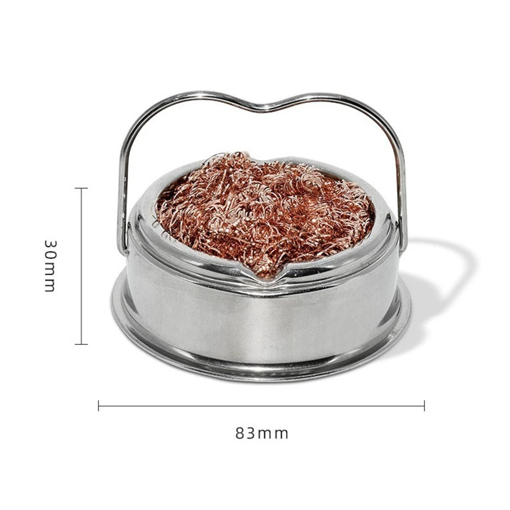 Solder Iron Tip Cleaner with Brass Wire Sponge Ball Holder