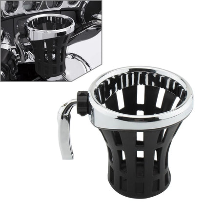 Universal Large Size Motorcycle Handlebar Cup Holder with Mesh Basket