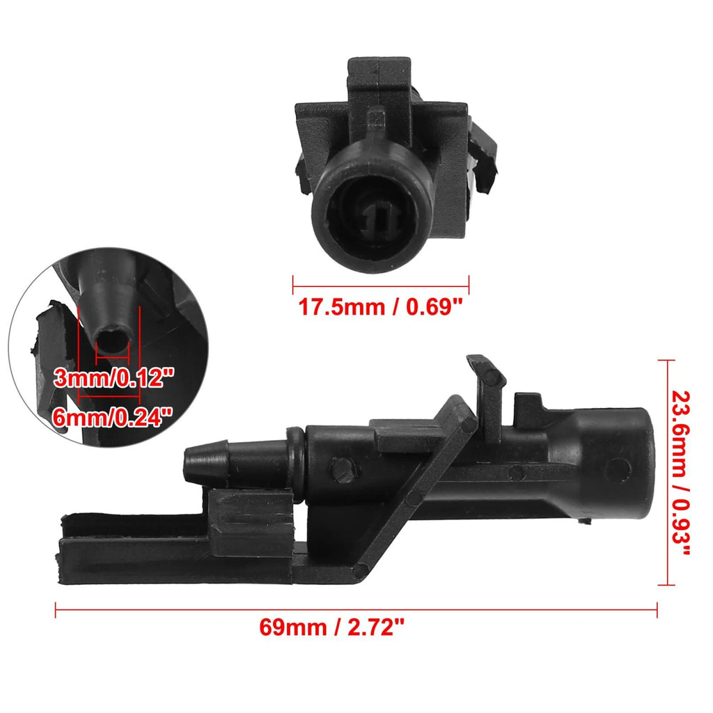 4PCS Windshield Washer Nozzle Jet Spray Single Hole for Honda (2012–2021)