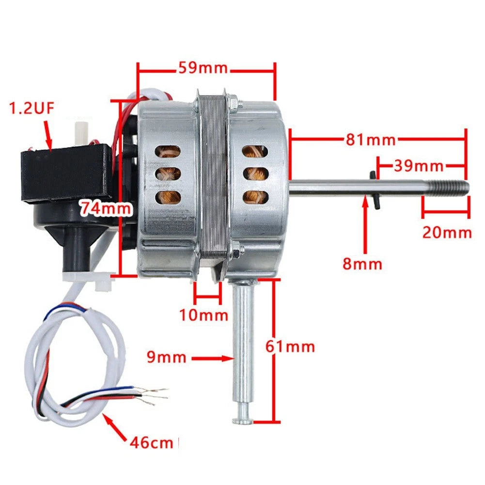 FT-30 Fan Motor for Table Fan (Precise Key Dimensions)