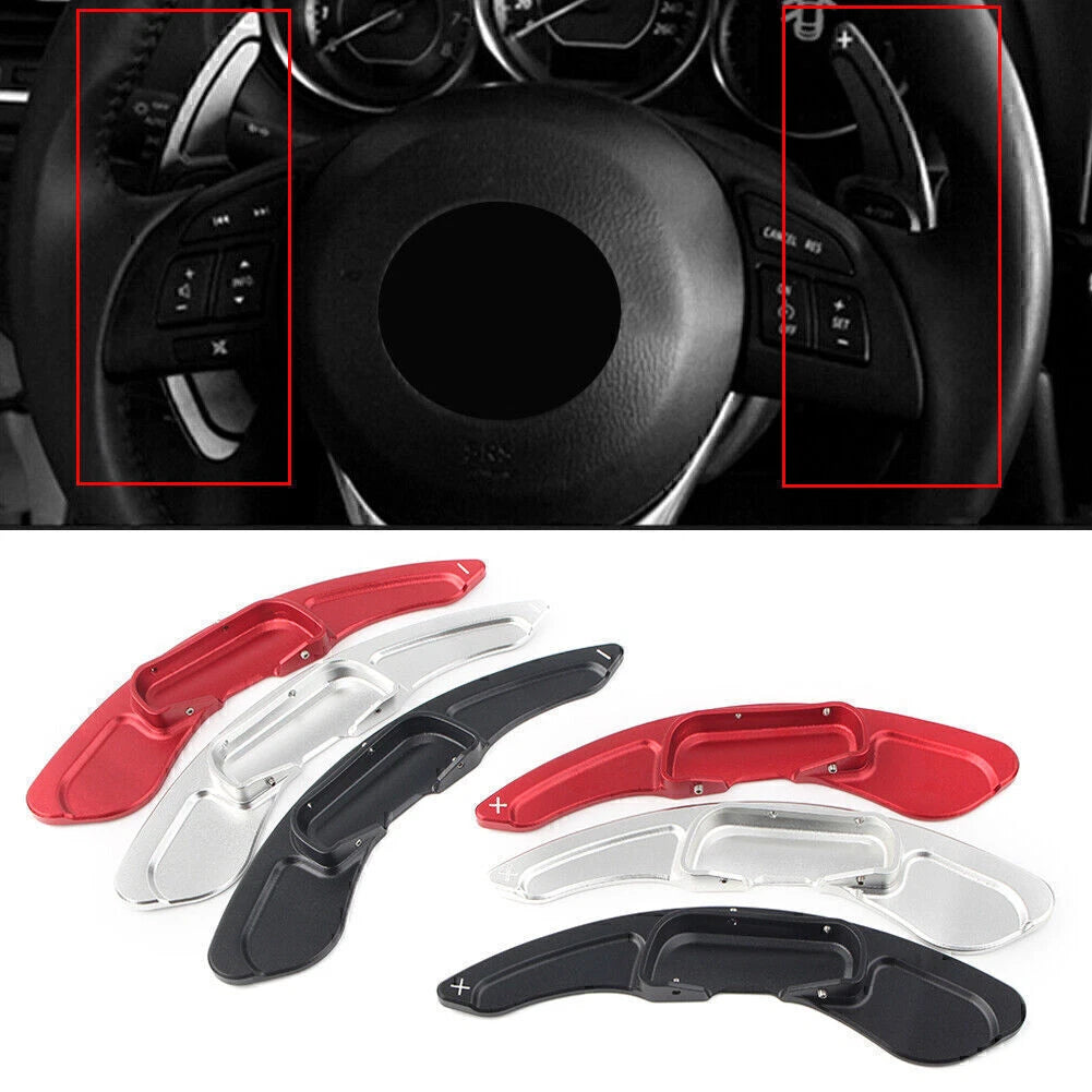 2X Steering Wheel Shift Paddle Extensions for Mazda 3 6 CX-4 Atenza Axela