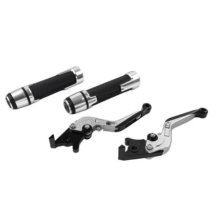 Silver Extendable Brake Clutch Lever Handlebar Grip for Honda CBR600RR CBR954RR