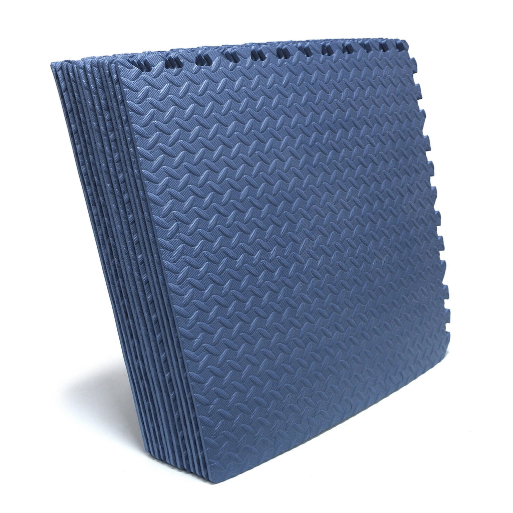 12X Interlocking EVA Foam Gym Floor Mats 24x24 - Blue