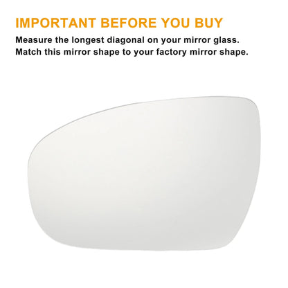 Left Side Mirror Glass Non Heated for Hyundai i20 (2014–2020)