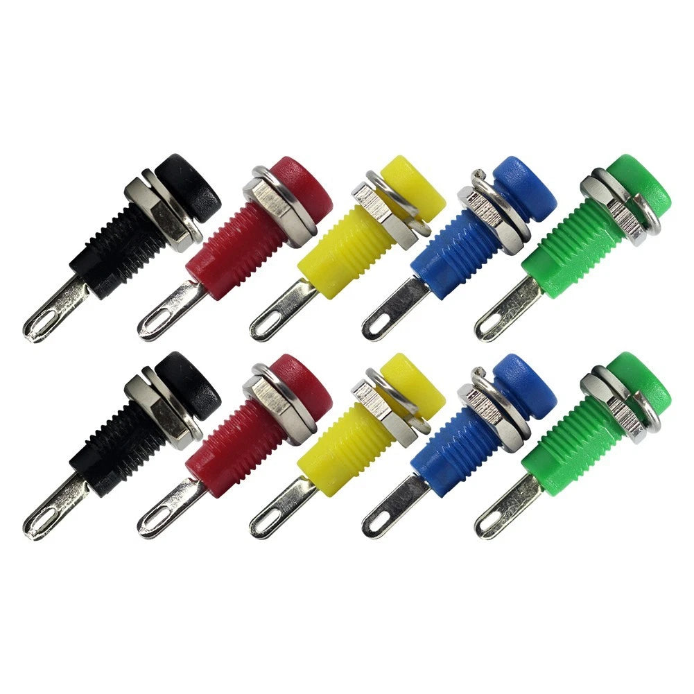 Set of 10 Electrical Connectors 2MM Banana Socket Binding Post