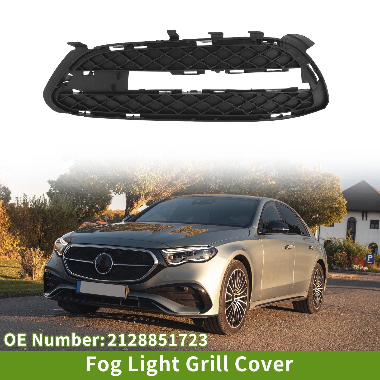 Left Front Fog Light Grill Replacement for Mercedes-Benz E-Class (2009–2013)