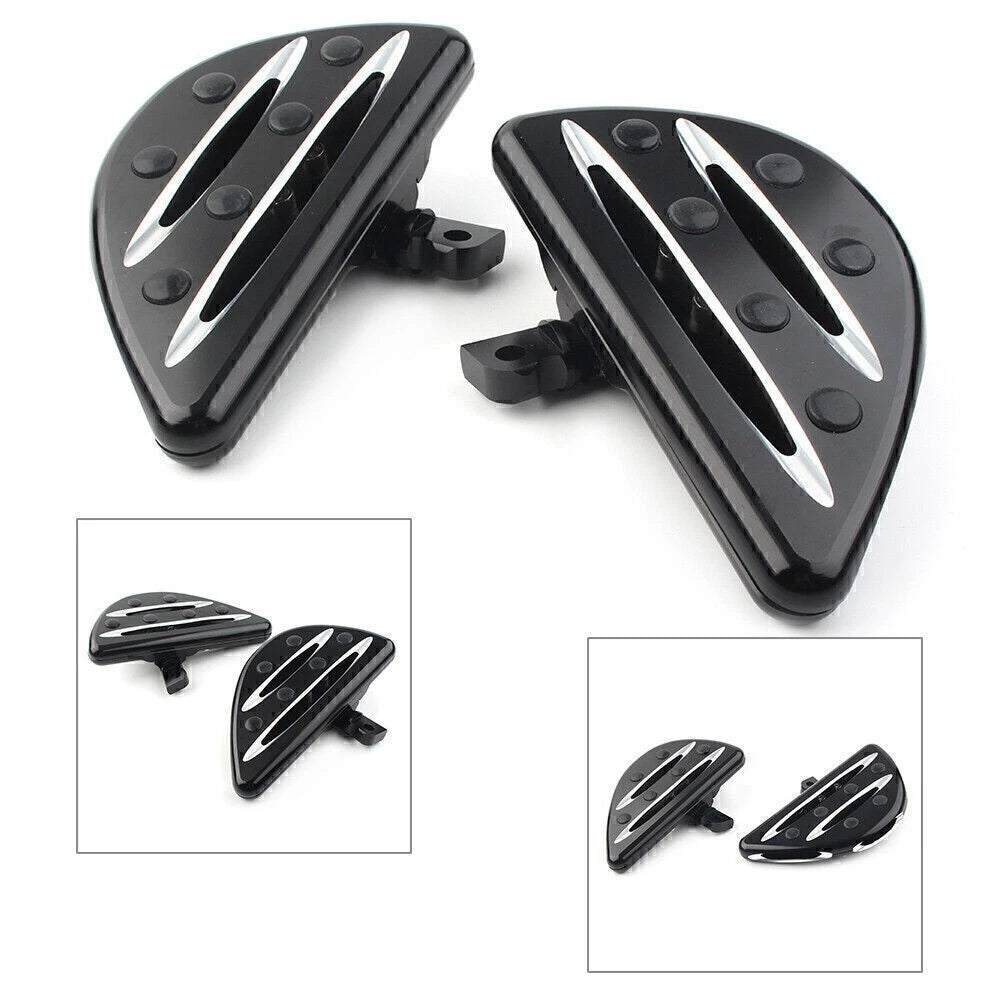 Rear Passenger Floorboards Foot Pegs for Harley Electra Glide Dyna (–)