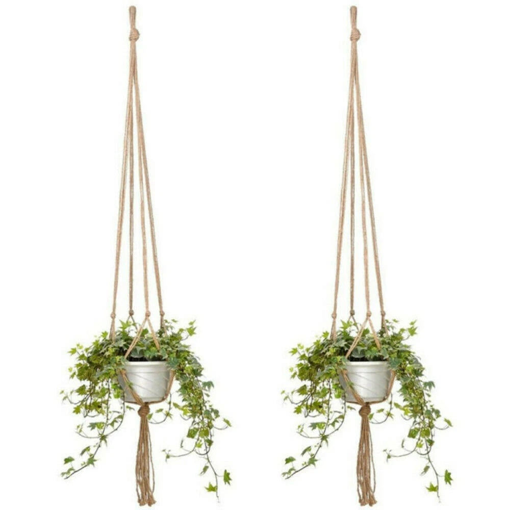 Macrame Plant Holder Basket for Flower Garden (20 cm)