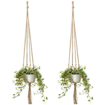 Macrame Plant Holder Basket for Flower Garden (20 cm)