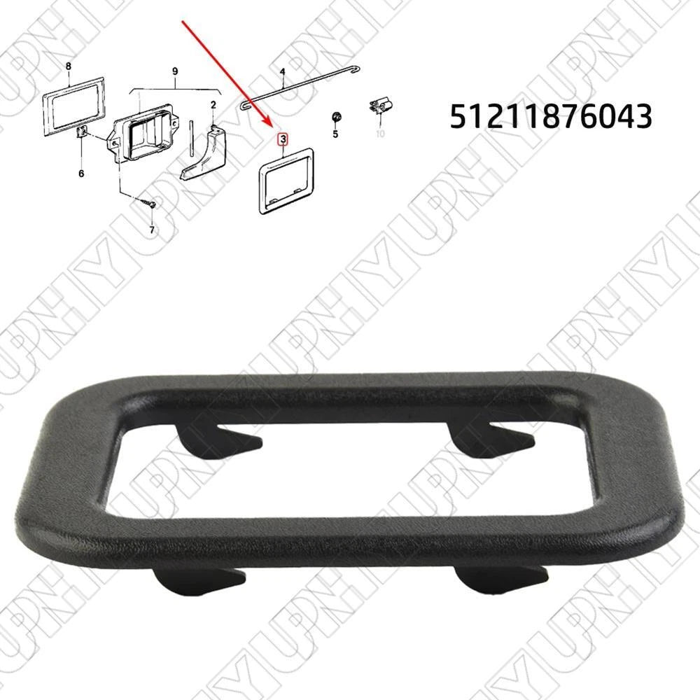 Interior Door Handle Trim Bezel for BMW E30 E28 E23 E24 (1982–1994) 51211876043