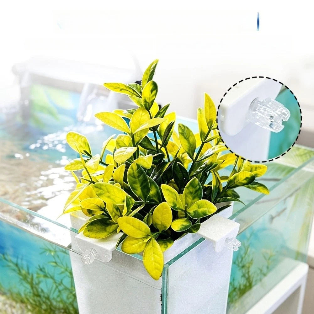 Aquarium Corner Plant Pot for Underwater Flower Display