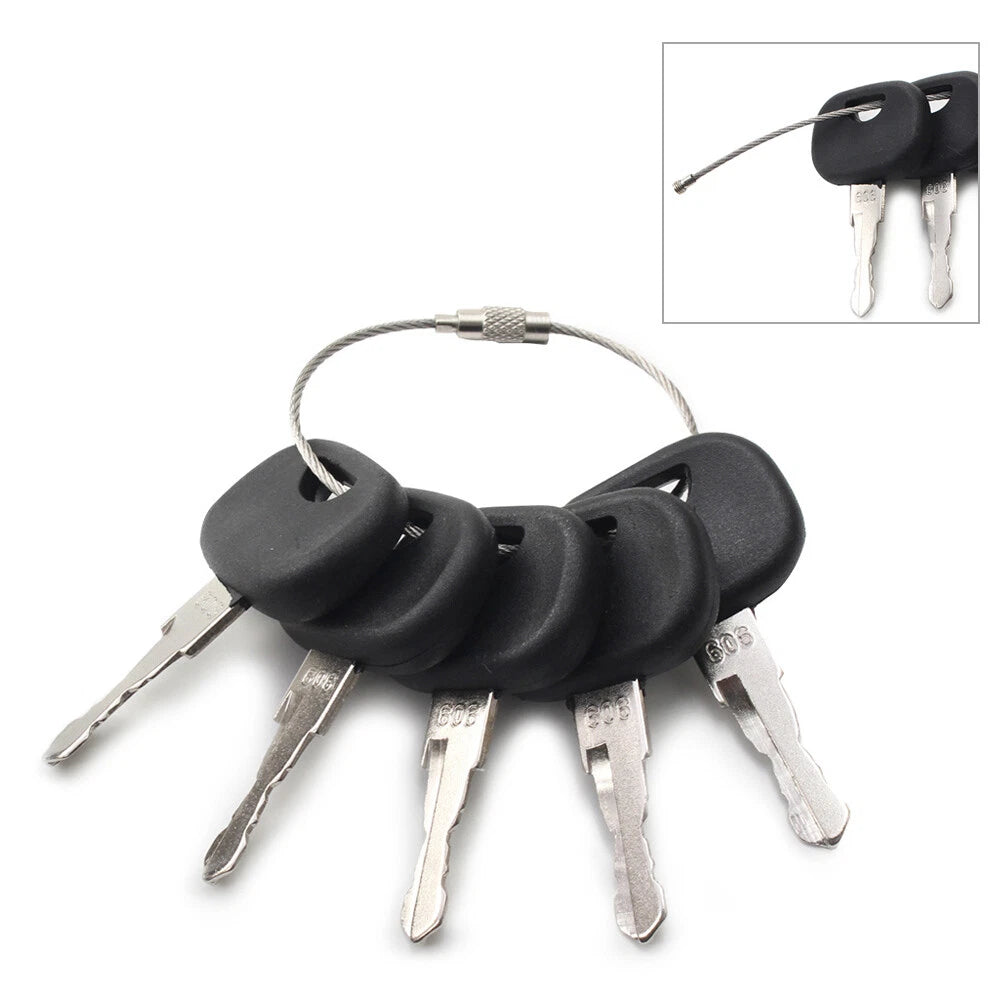 5X Ignition Starter Key for Liebherr, John Deere Heavy Equipment (N/A)