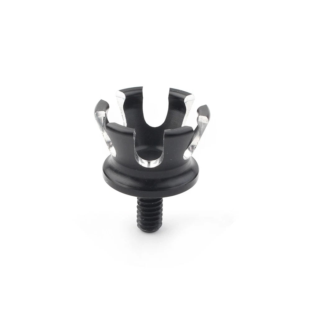 Rear Seat Bolt Tab Screw Mount for Harley (1996–Present) Black/White