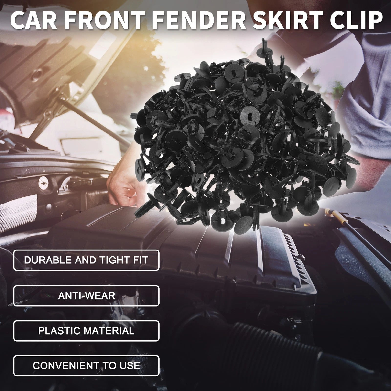 Front Fender Skirt Clip Replacement Set for Chevrolet GMC C K (2007–2008)