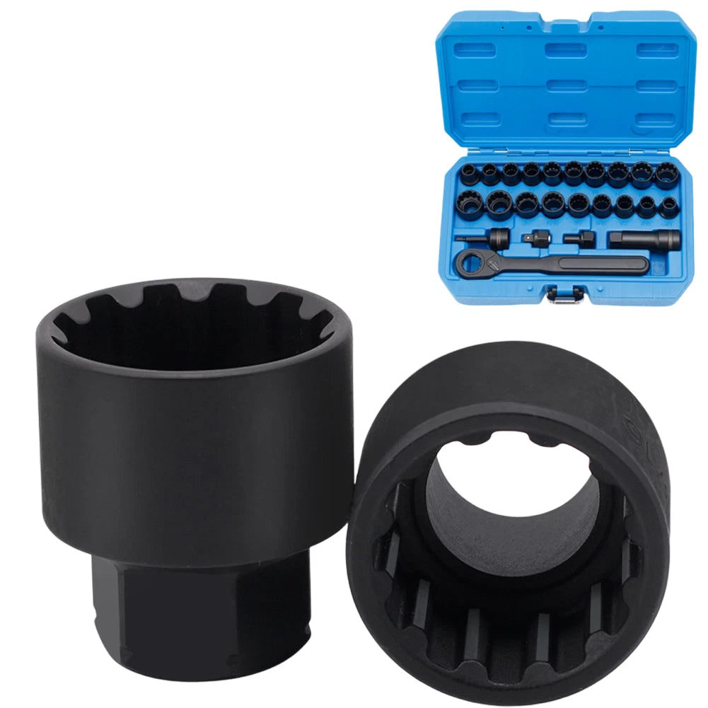 Socket Wrench Set for Compact Carrying Case (Hex & 12-Point Drive)