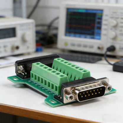 Terminal Block Adapter DB15MFA Solderless Connector for Quick Setup