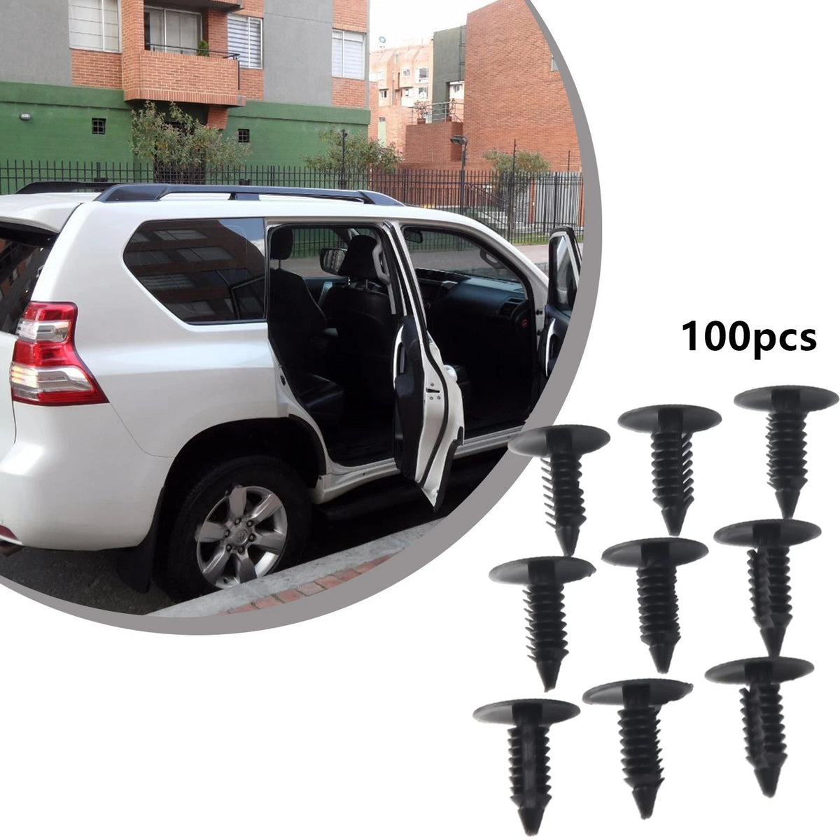8mm Hole Car Clips Fender Bumper Shield Retainer Plastic Rivet Pin