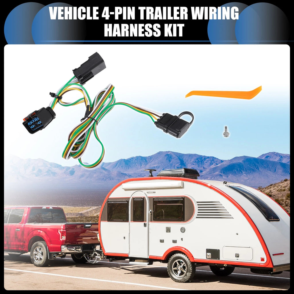 Trailer Wiring Harness Kit 4 Pin Set for Dodge Ram 3500 (2010–2010)