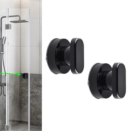 2X Suction Cup Door Handle for Glass Cabinet Refrigerator - Black
