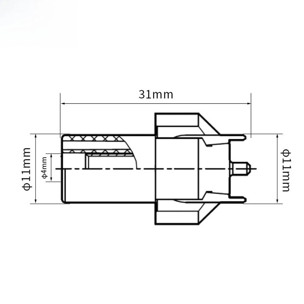 4-Pin 32A Socket Connector for PCB Board Mounting