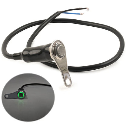 LED Switch ON/OFF Handlebar Mount Push Button for Motorcycles (12V)