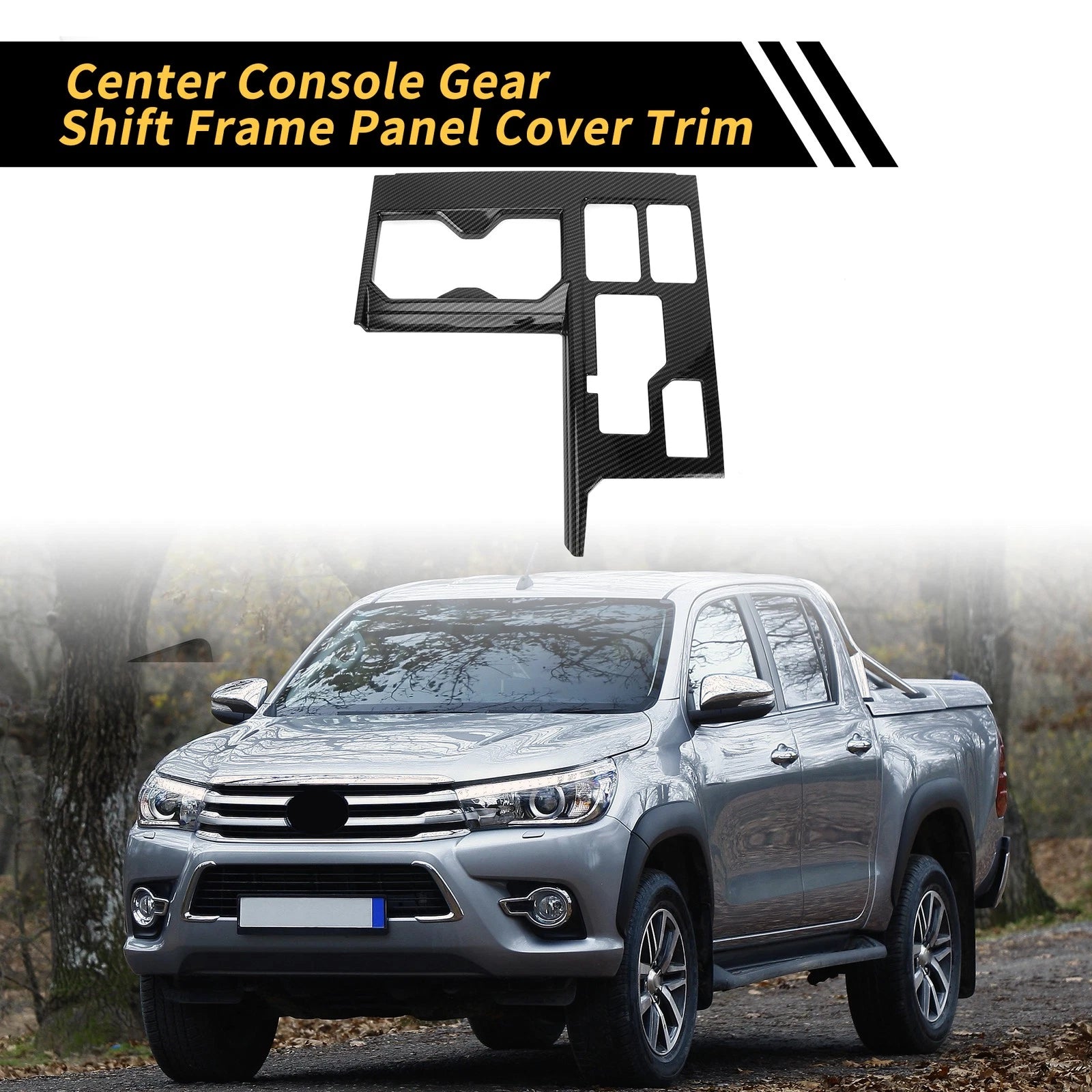 Gear Shift Frame Panel Cover Carbon Fiber Pattern for Toyota Tundra (2022–2024)