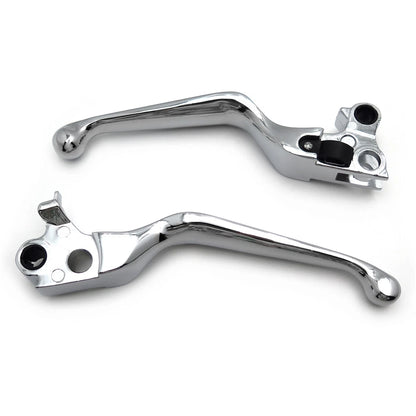 Chromed Brake Clutch Hand Levers for Harley XL Dyna Touring Softail (1996–2003)