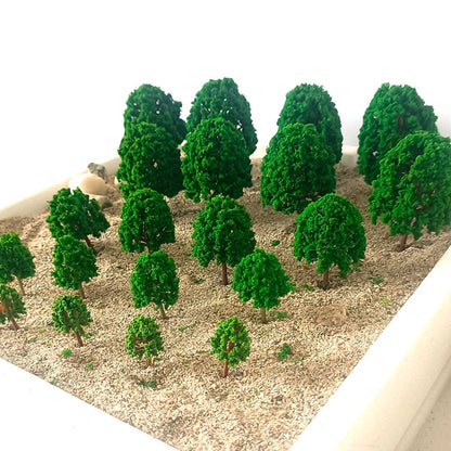20pcs Mixed Size Trees Model Train Railroad Wargame Scenery Landscape Scale DIY