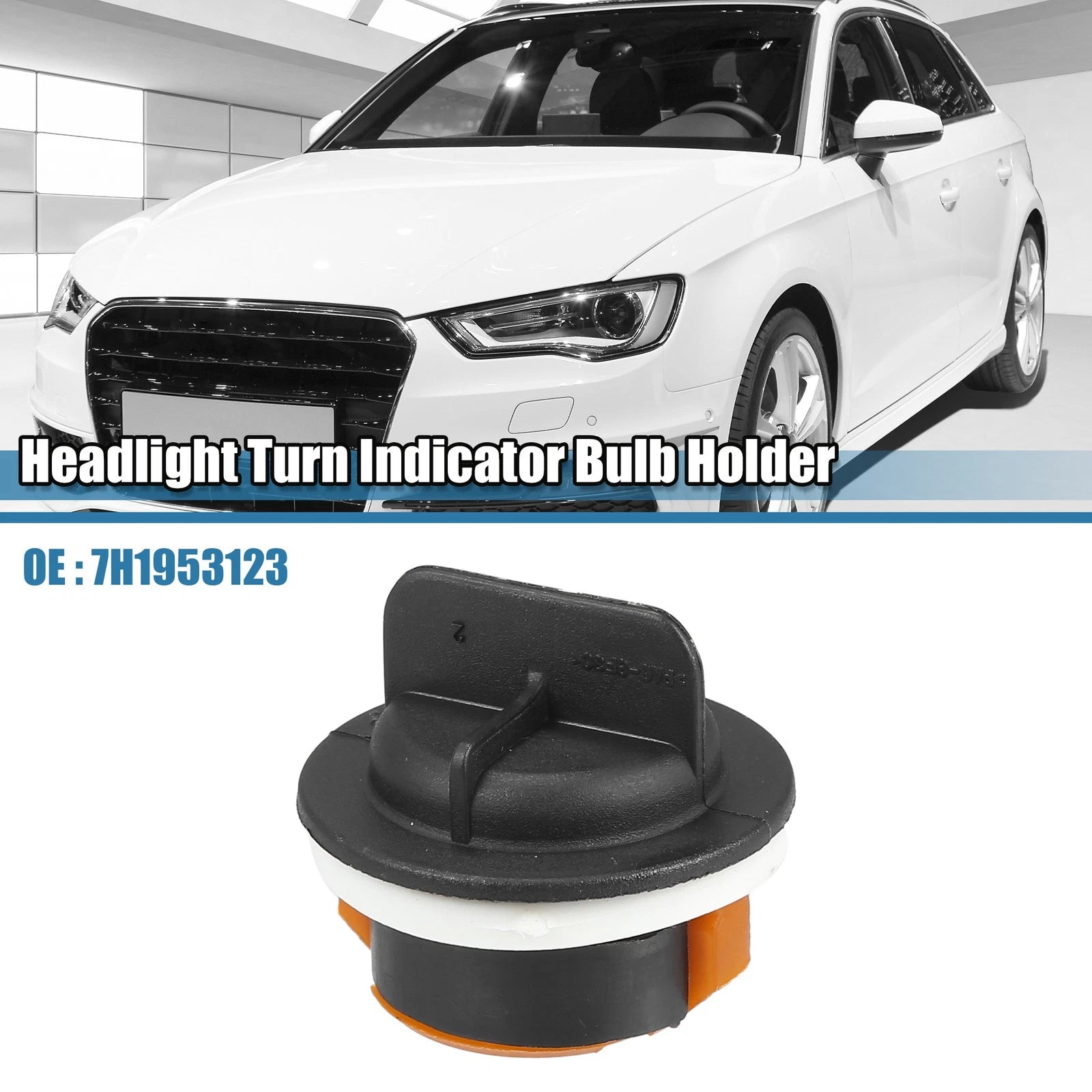 Headlight Turn Indicator Bulb Holders Black Plastic for Audi A3 (2004–2013)
