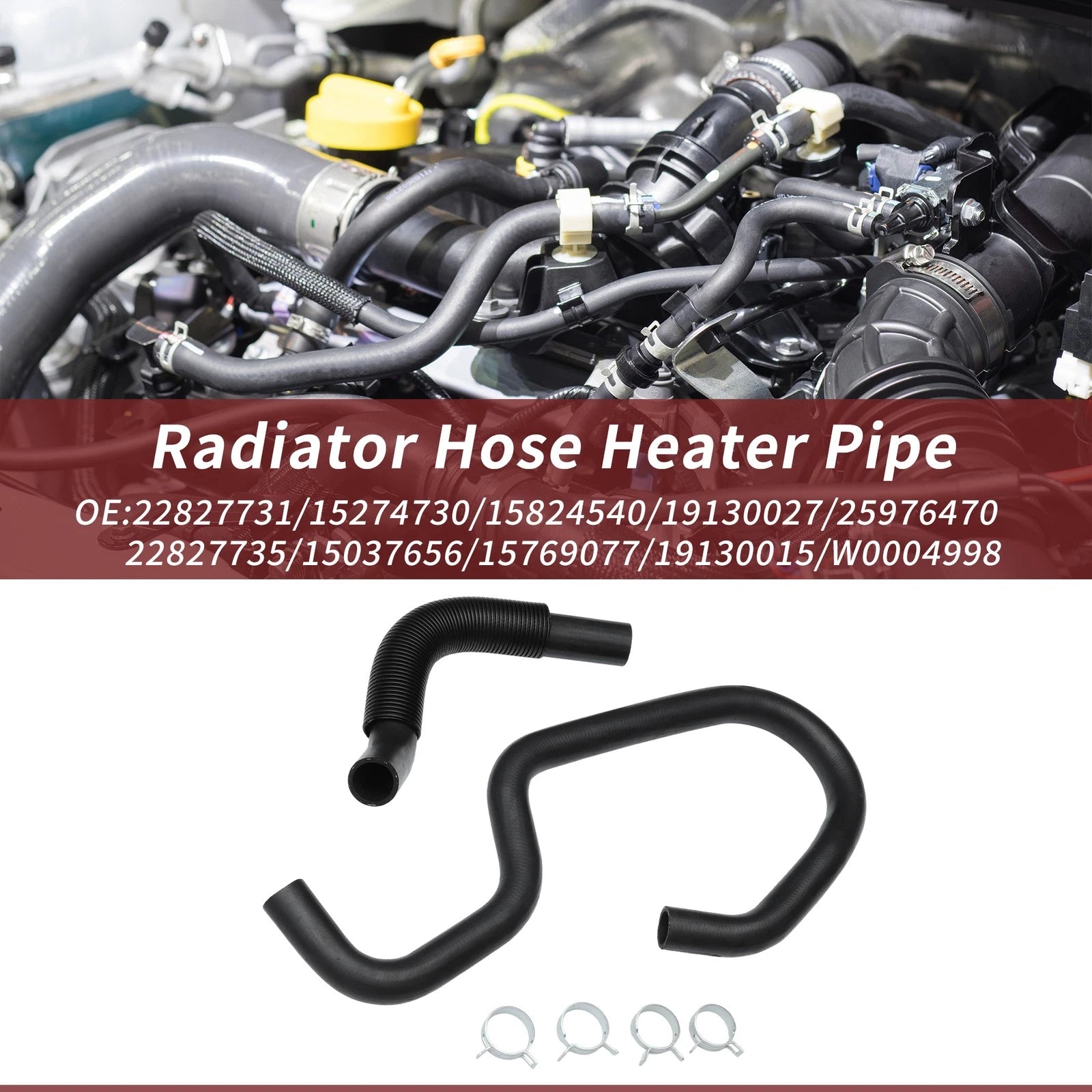 Upper Lower Radiator Coolant Water Hose Replacement for GMC Sierra 3500 (2001–2006)